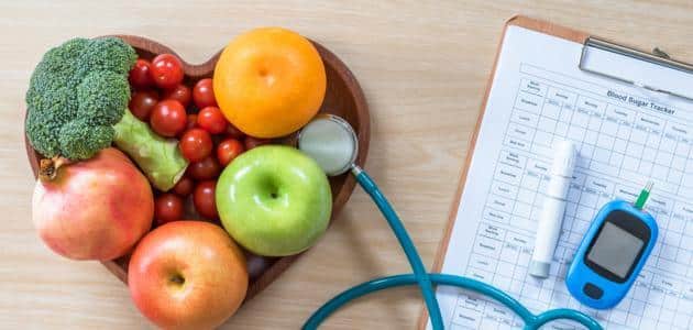 جدول النظام الغذائي لمرضى السكري