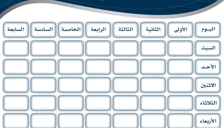 كيف يتم توزيع الفترات الفنية وفترات الحاسب الآلي في الجدول المدرسي؟