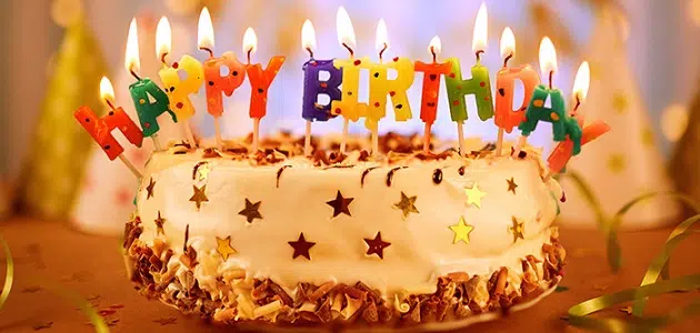 هابي بيرث دي بالانجليزي مزخرفة